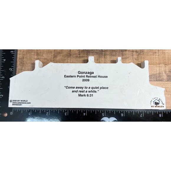 Gonzaga Eastern Point Retreat House 2009 Wooden Plaque Cat's Meow - Picture 2 of 2